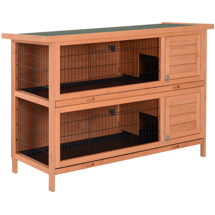 Large Outdoor Rabbit Hutch, 2 Tier