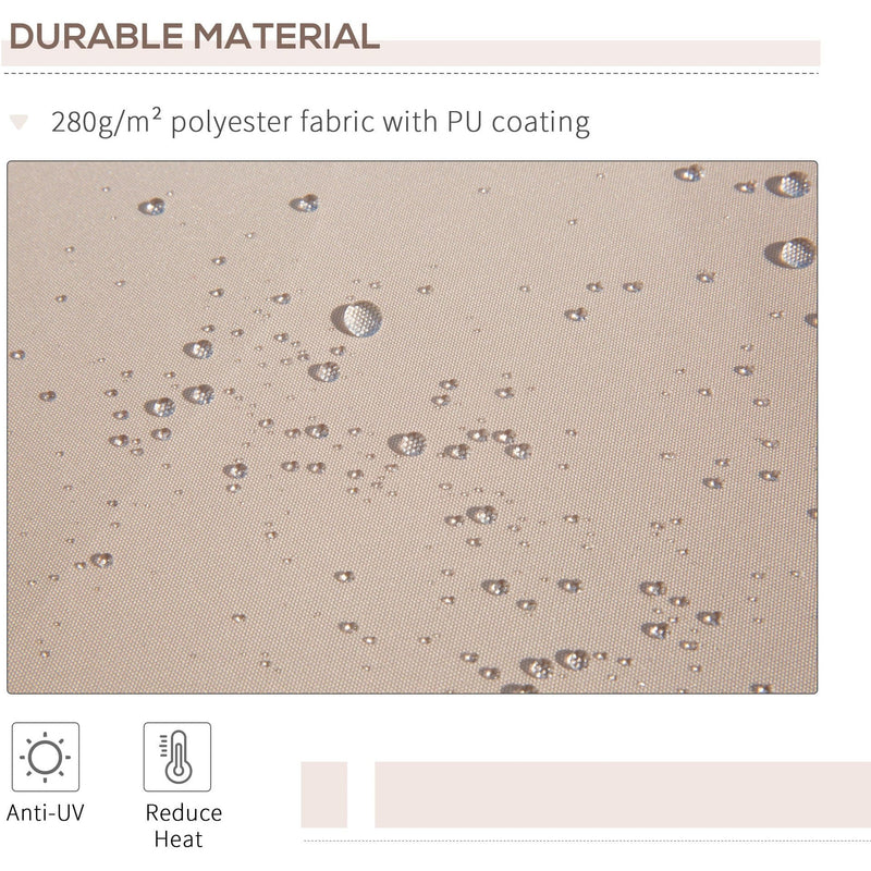 Awning For Patio - Manual Hand Crank 3 x 2m Aluminium Frame