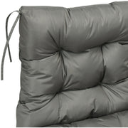 Outsunny Garden Back Chair Cushion, Comfortable Patio Seat Cushion Pad with Backrest for Outdoor & Indoor Use, Light Grey Outsunny