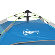 Pop Up Beach Tent for Quick Sun Shelter with Built In Floor and Carry Bag Sky Blue Outsunny