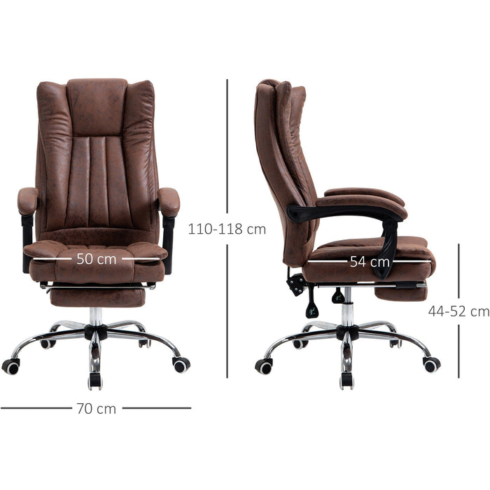 Reclining Executive Desk Chair, Brown