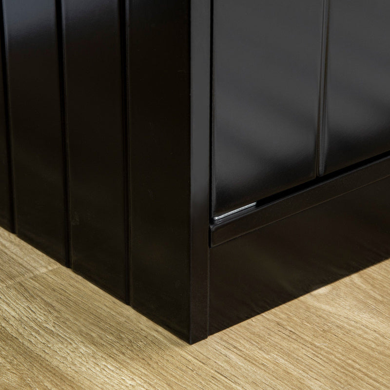 Raised Dog Bowls with Stand, 2 Bowls - Black, 60x30x35.5cm