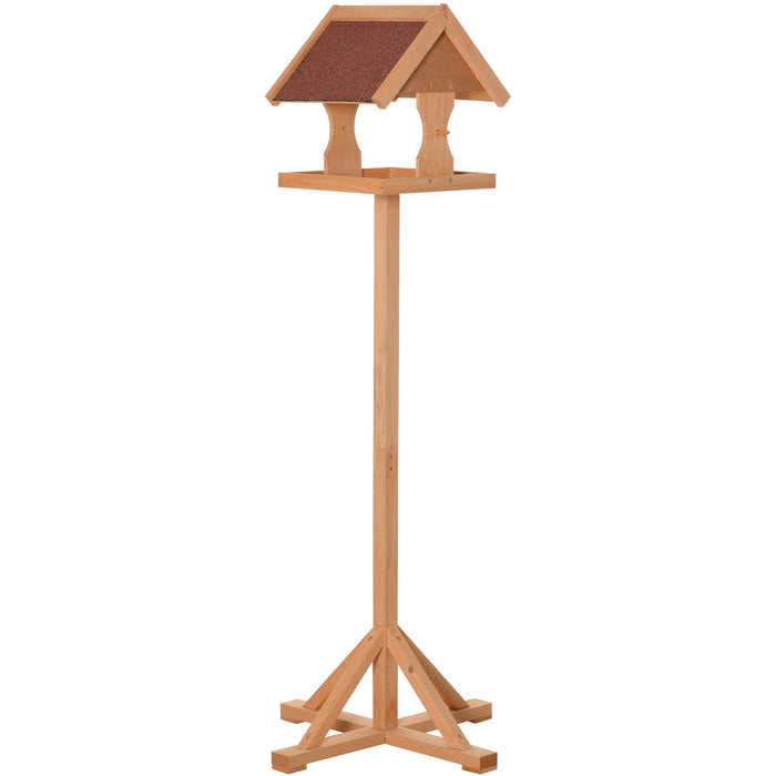 Wooden Bird Table With Cross Shaped Support Feet