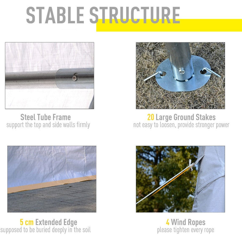 Large White Wedding Marquee With Six Windows