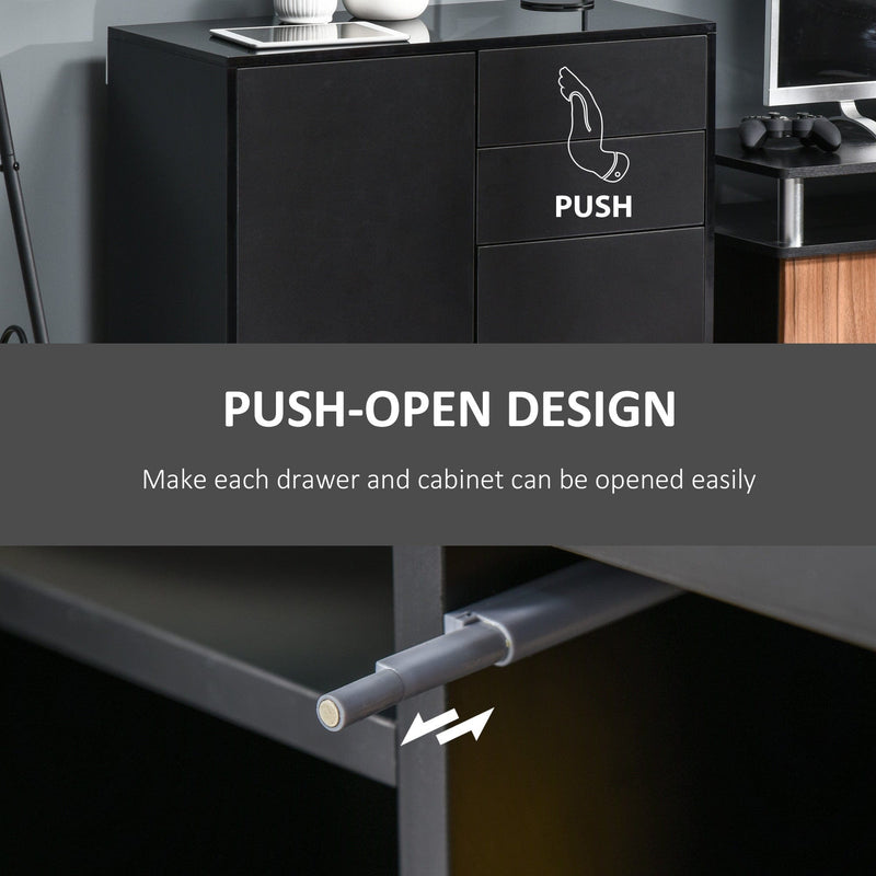 Modern Storage Cabinet For Living Room, L79 x W36 x H74cm