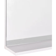 kleankin Modern Bathroom Mirror, Wall-mounted Vanity Mirror with 3 Tiers Storage Shelves for Make Up, White Kleankin