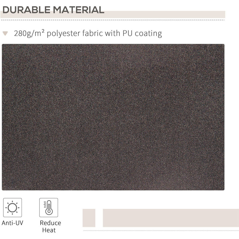 Awning For Patio - Manual Hand Crank 3 x 2m Aluminium Frame