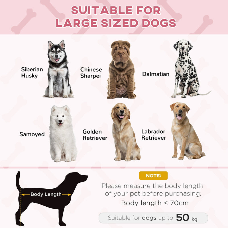 Raised Cooling Pet Bed, Breathable, XL, 122x92x23cm, Red