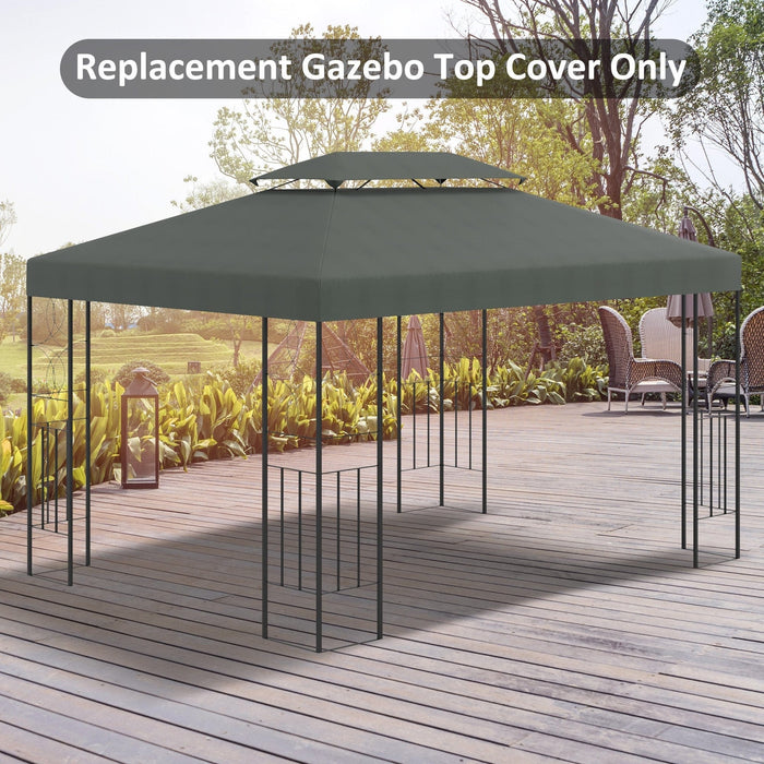 Waterproof Gazebo Canopy Replacement 3x4m (Top Only)