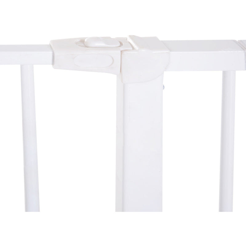 Pressure Fit Pet Safety Gate, Metal Fence, 72-107cm, White