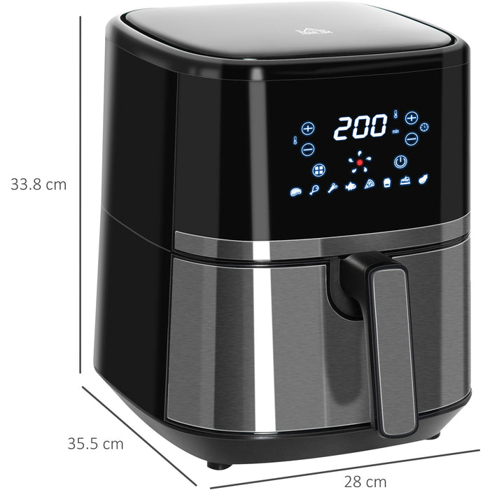 1500W Air Fryer Oven, 4.5L, Digital Display, Black