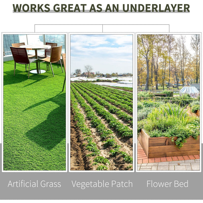 Landscaping Fabric, Heavy-Duty Weed Barrier, 1x50m