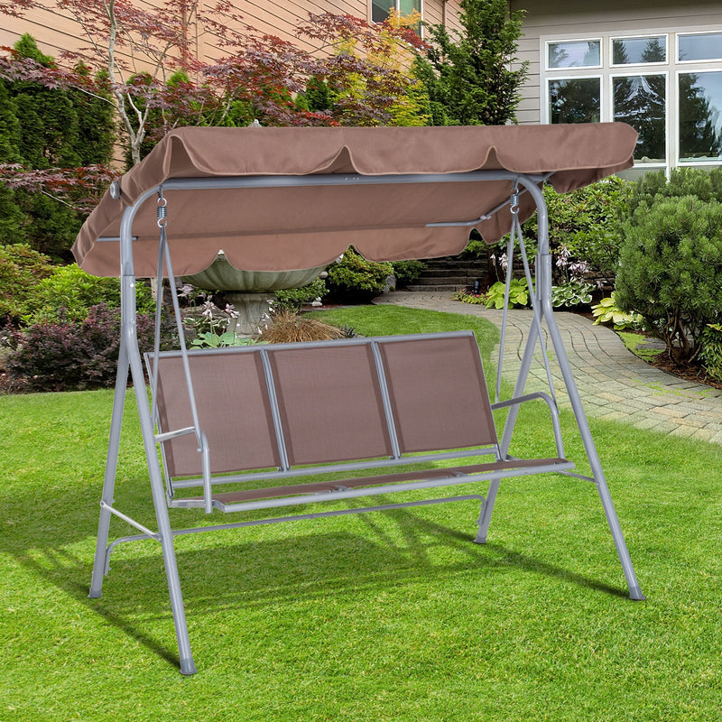 3 Seater Swing Chair Outsunny