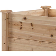 3 Tier Raised Wooden Garden Bed, 124x124 cm Outsunny