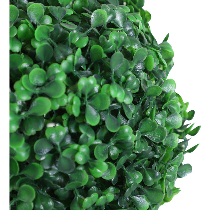 Set of 2 Artificial Boxwood Topiary Trees, Outdoor/Indoor