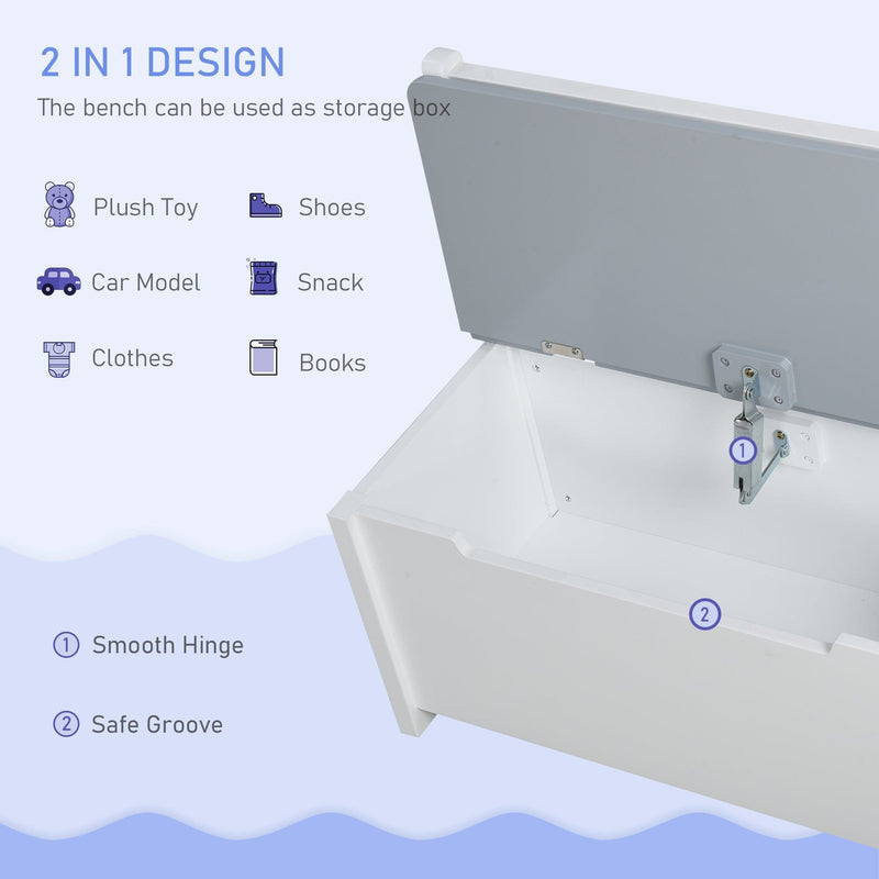 Kids Table and Chair Set With Storage Bench, 4-Piece