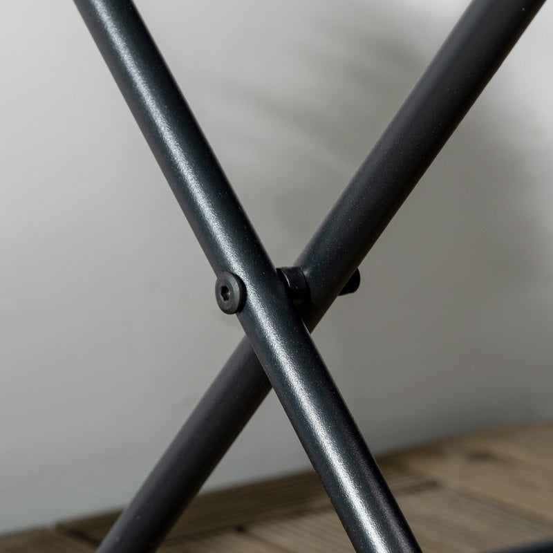 Outsunny Black Rattan Folding Table Outsunny