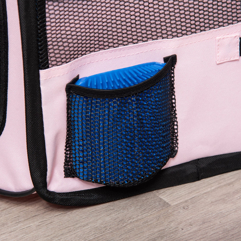 Fabric Pet Playpen for Small Animals, Pink, L37xH37xD90cm