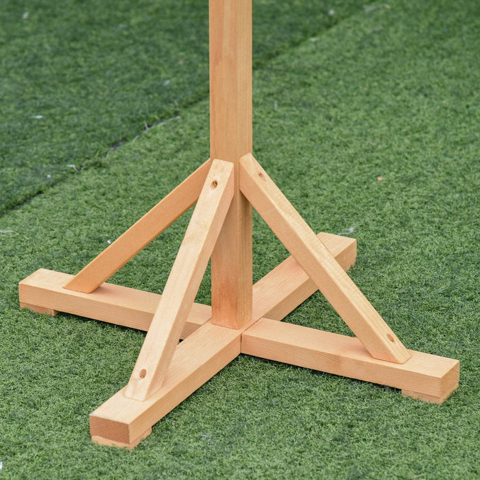 Wooden Bird Table With Cross Shaped Support Feet