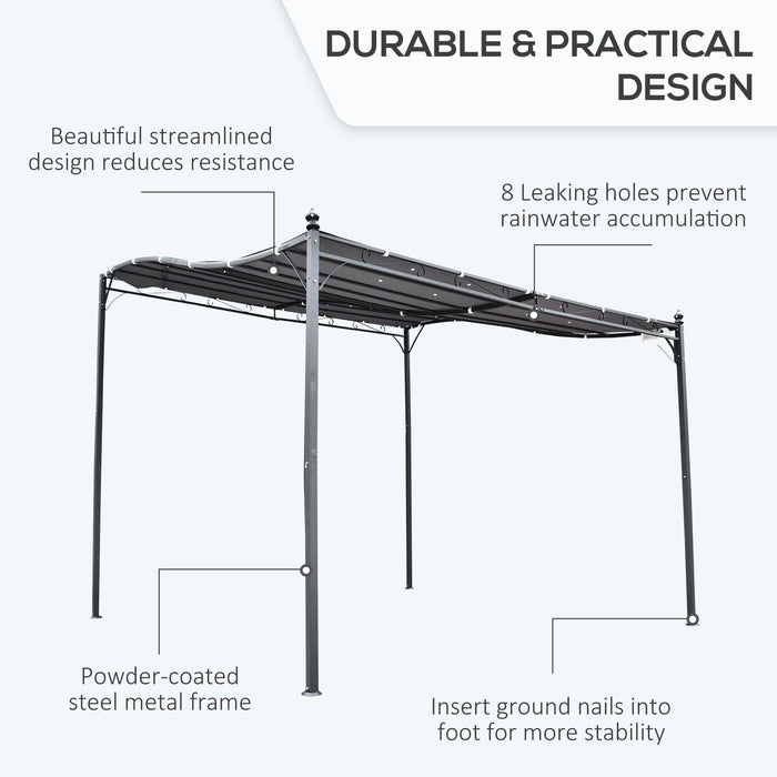3x3m Elegant Metal Pergola Canopy