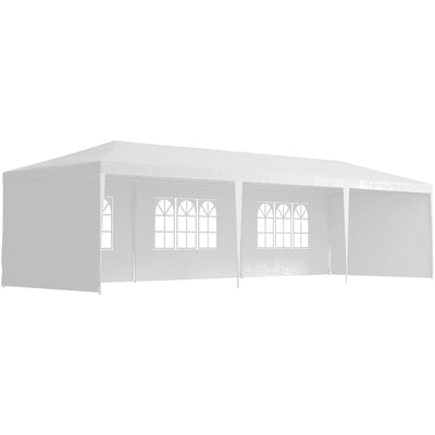 Large Garden Gazebo, 3x9m, White Outsunny
