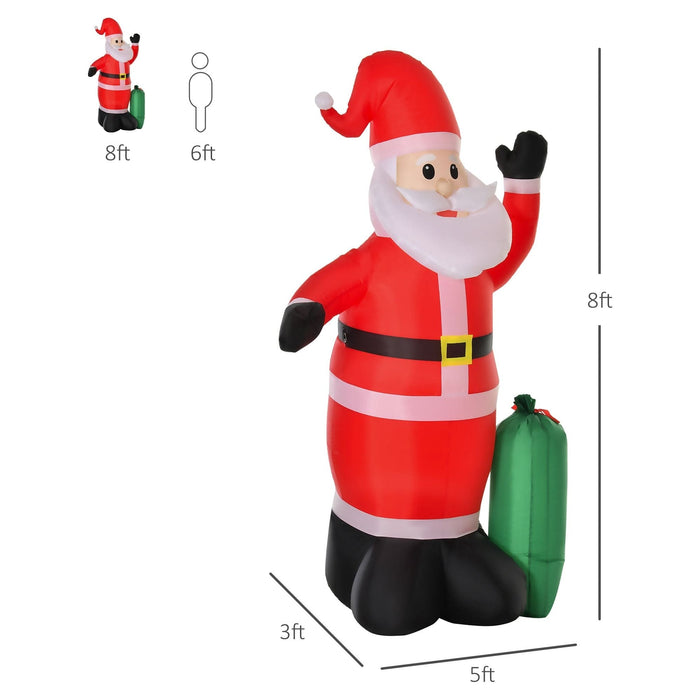 Image of a 7.5ft Blow Up Santa Claus