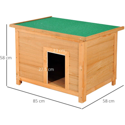 Elevated Outdoor Wooden Dog Kennel, 85cm Pawhut