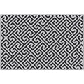 Reversible Outdoor Rug, Black & White - 152x243 cm Outsunny