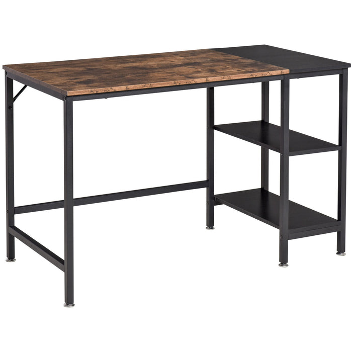 Study & Home Office Desk With Shelves, 120x60x76cm