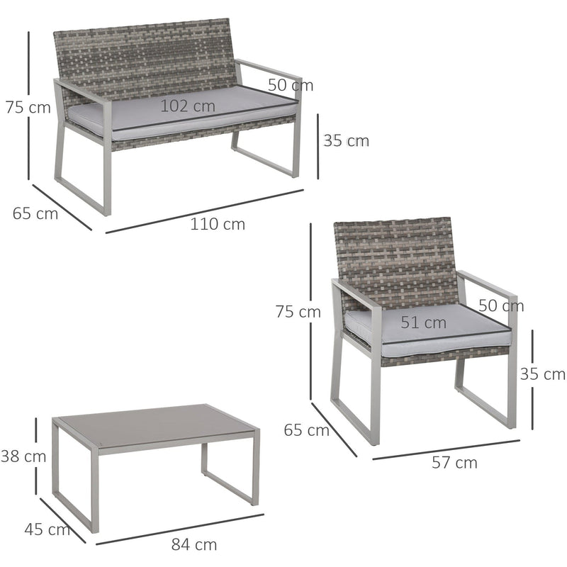 4 Seater Outdoor Sofa and Table