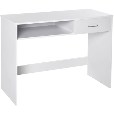 Modern Computer Desk With Drawer and Shelf, 100cm Homcom