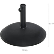 Concrete Base For Umbrella, 25kg, Black Outsunny