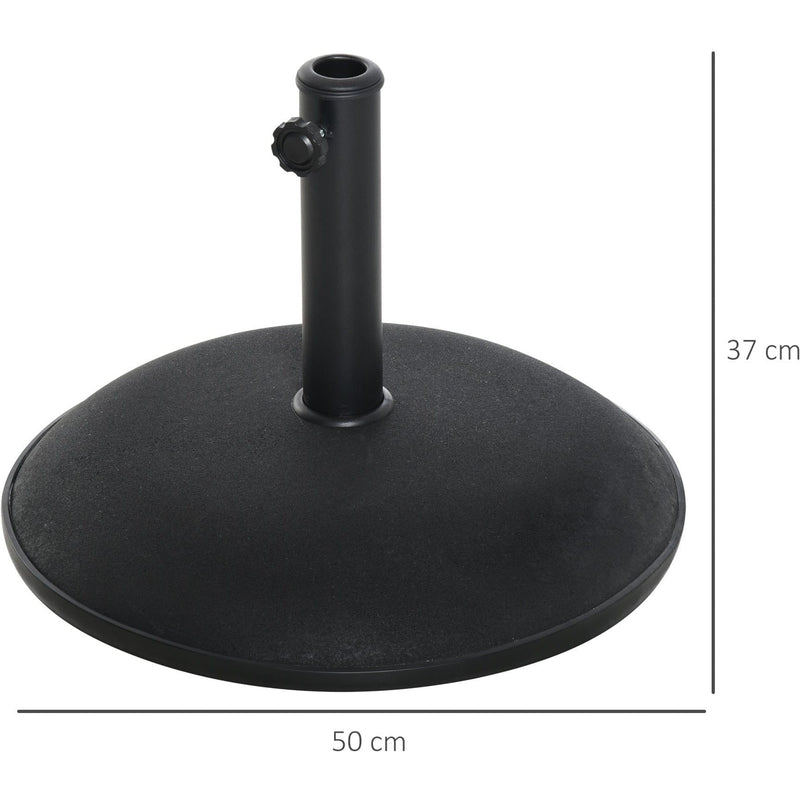 Concrete Base For Umbrella, 25kg, Black Outsunny