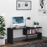 360° Rotating L Shaped Computer Desk With Shelves, Black Homcom