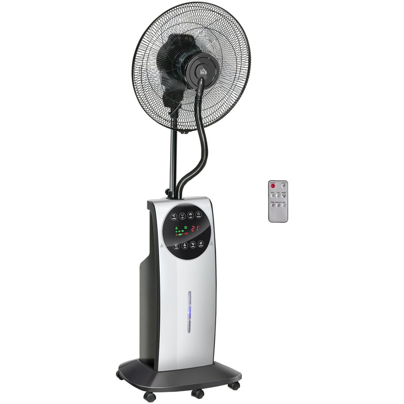Misting Pedestal Fan, Mosquito Killer, 3.1L Tank, Black Homcom
