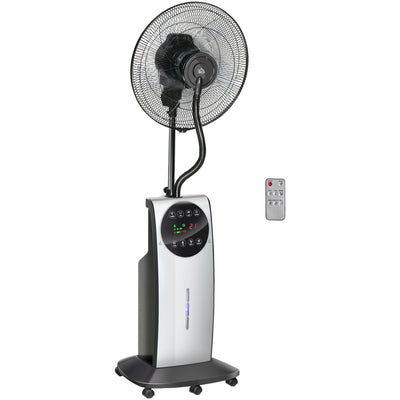 Misting Pedestal Fan, Mosquito Killer, 3.1L Tank, Black Homcom