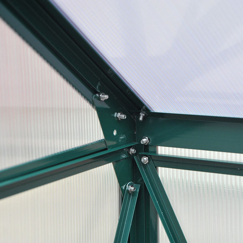 Polycarbonate Greenhouse, Walk In, Galvanised Frame, Clear