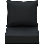 Thick Chair Cushions Outdoor - Black Outsunny