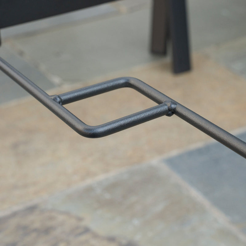 Outdoor 6 Seater Dining Set With Cushions - Black/Grey