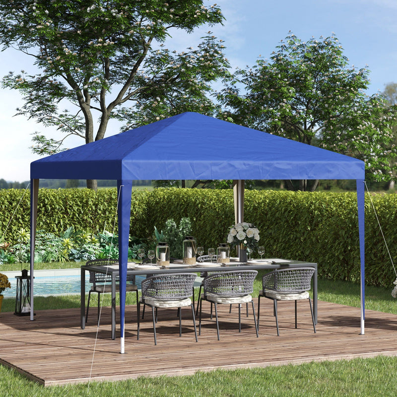 3x3 Pop Up Gazebo, Waterproof, Heavy Duty, Easy Setup, Blue