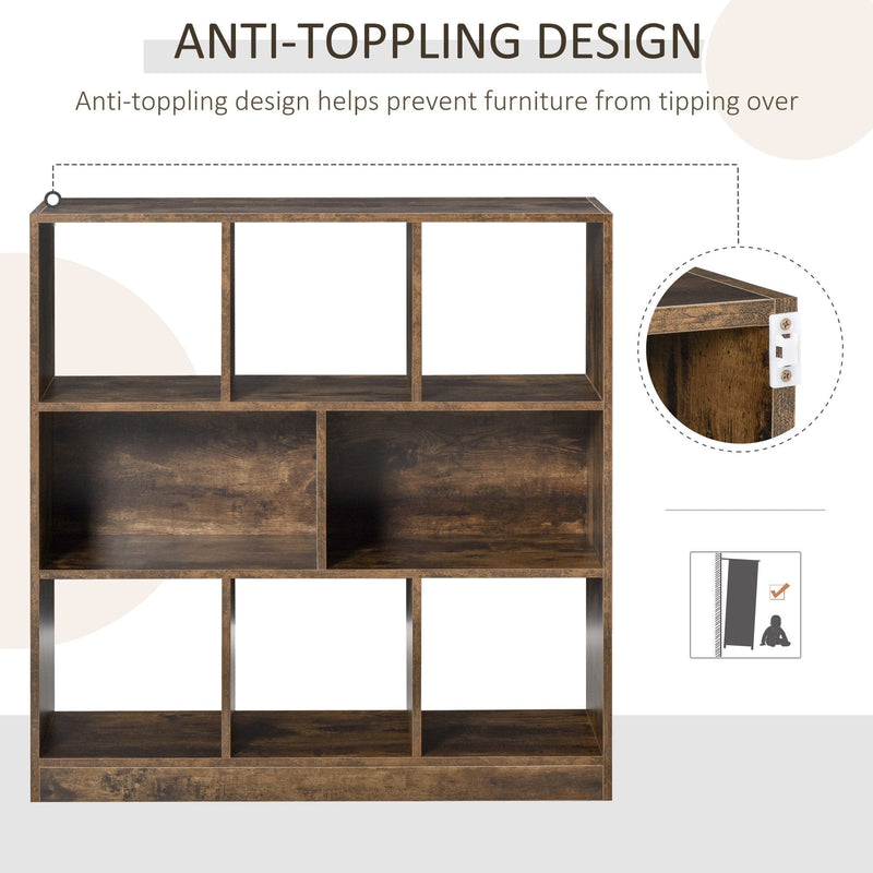 8 Cube Storage Unit, Rustic Brown