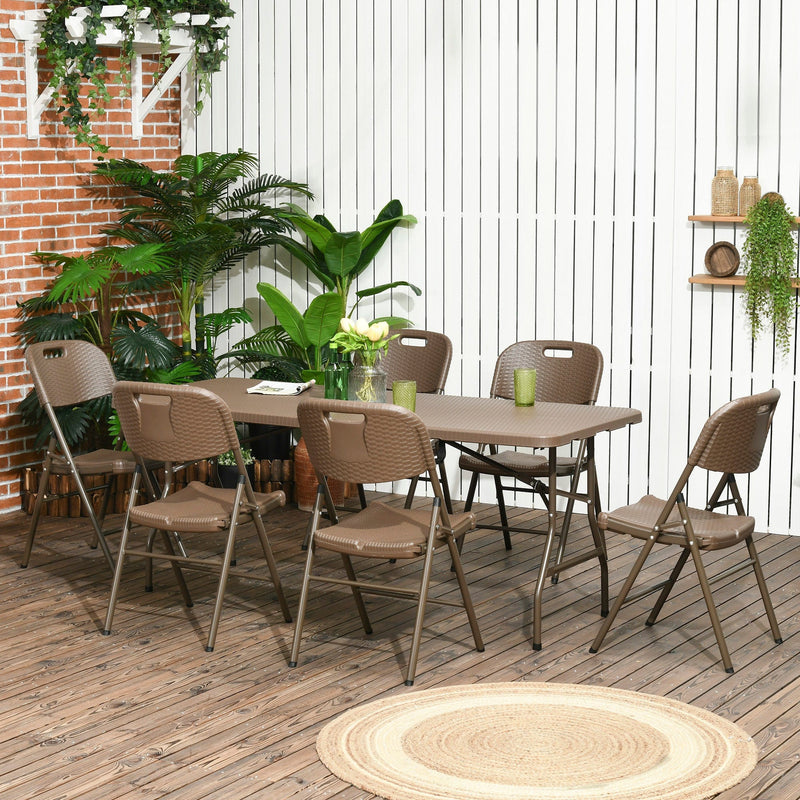6 Seater Folding Dining Table and Chairs