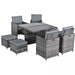 9PC Rattan Dining Cube Set