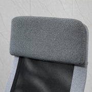 Grey High Back Linen-Mesh Swivel Office Chair Vinsetto