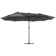 4.6m Double Sided Parasol With Crank Handle, No Base Outsunny