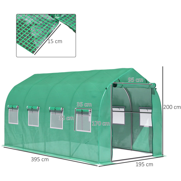 Polytunnel Greenhouse with Door 4x2M
