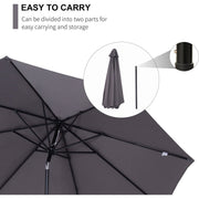 3m Tilting Garden Parasol with Crank Handle Outsunny