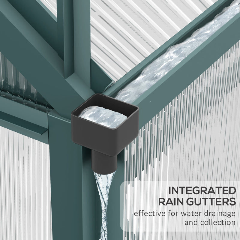 Large Walk In Greenhouse, Aluminium Frame, Sliding Door