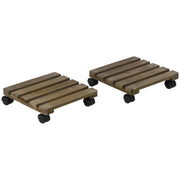 Plant Stand with Wheels (2 Pack) Outsunny