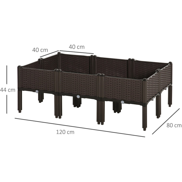 6pc Raised Garden Boxes With Legs